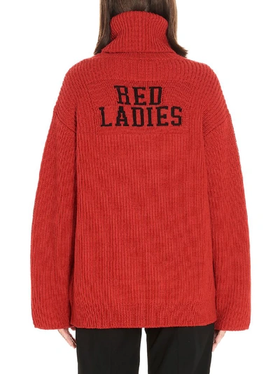 Shop Red Valentino Red Ladies Sweater In Multicolor