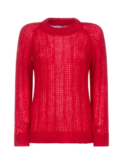 Shop Prada Sweater In Rosso