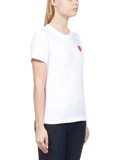Shop Comme Des Garçons Play Short Sleeve T-shirt In White