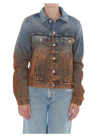 Shop Off-white Denim Jacket In Blue