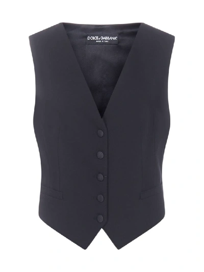 Shop Dolce & Gabbana 4 Bottons Vest In Nero