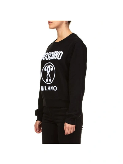 Shop Moschino Cotton Sweatshirt In Black