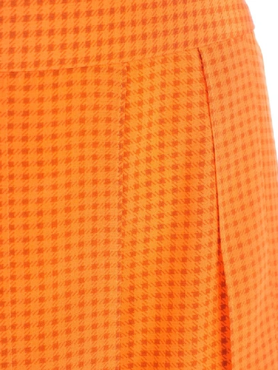 Shop Joseph Skirt Pleated Micro Fantasy In Carrot