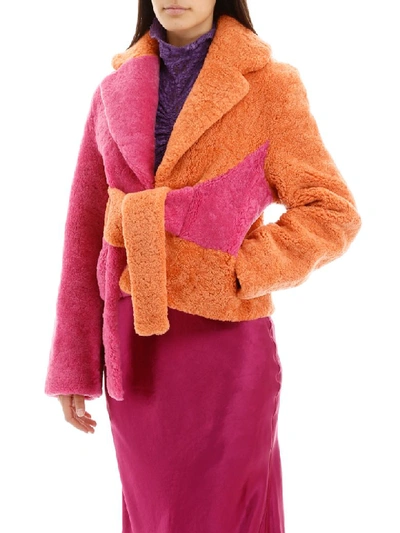 Shop Saks Potts Wrapis Jacket In Orange Pink (orange)