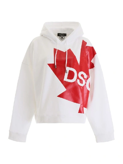 Shop Dsquared2 Logo Hoodie In White (white)
