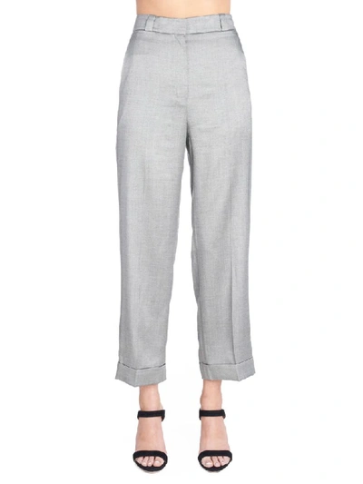 Shop Theory Straight Cuff Pants In Grey