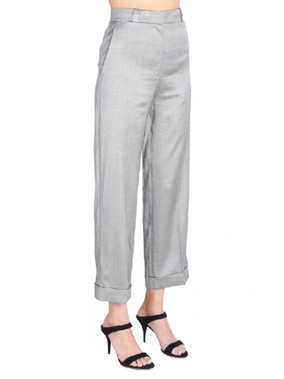 Shop Theory Straight Cuff Pants In Grey