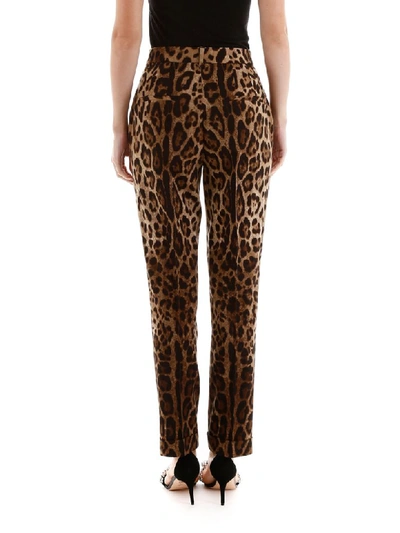 Shop Dolce & Gabbana Leopard-printed Trousers In Leo New (beige)