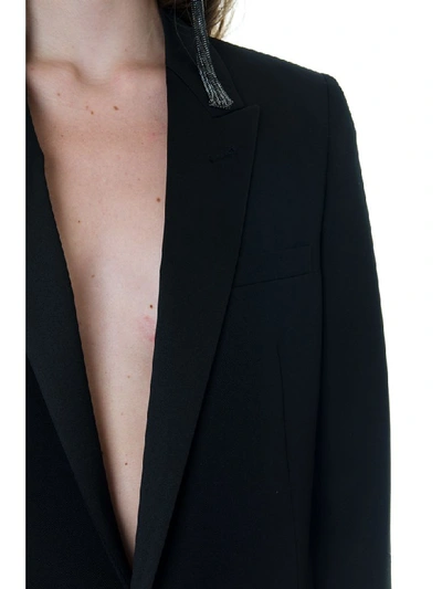 Shop Saint Laurent Black Wool Single Breast Jacket