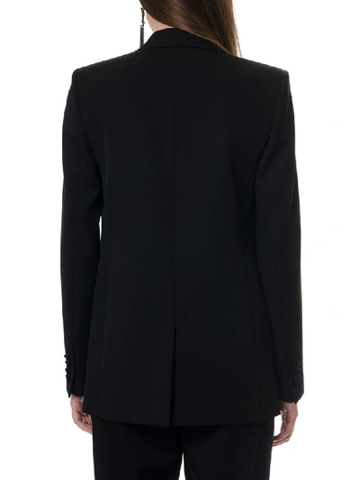 Shop Saint Laurent Black Wool Single Breast Jacket