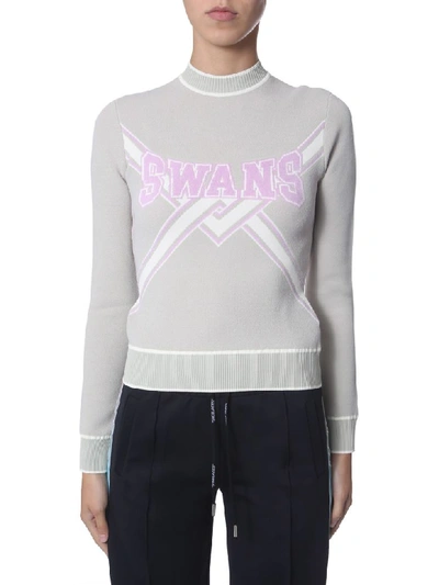 Shop Off-white Cropped Sweater In Grigio