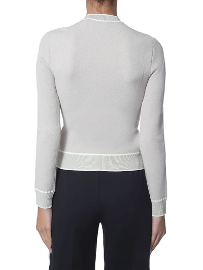 Shop Off-white Cropped Sweater In Grigio