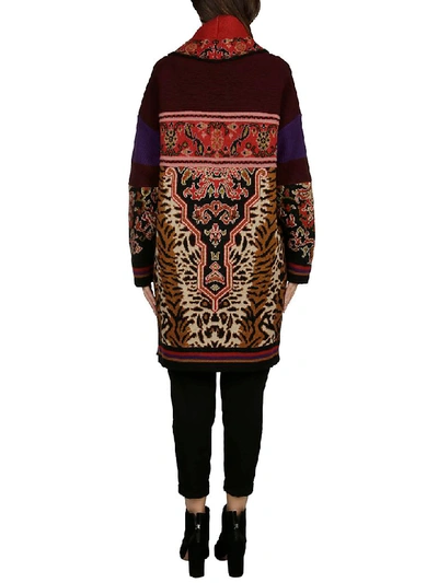 Shop Etro Knitted Cardi-coat In Multicolor