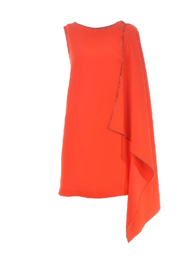 Shop Mcq By Alexander Mcqueen Dress In Rosso Aragosta