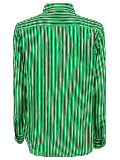 Shop Aspesi Stripe T-shirt In Green