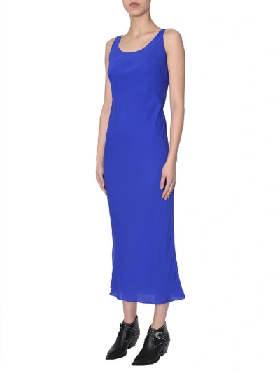 Shop Maison Margiela Long Dress In Blu