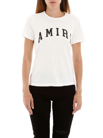 Shop Amiri Logo T-shirt In White (white)