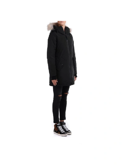 Shop Canada Goose Parka  Rosemont In Black With Non-removable Adjustable Hood In Nero