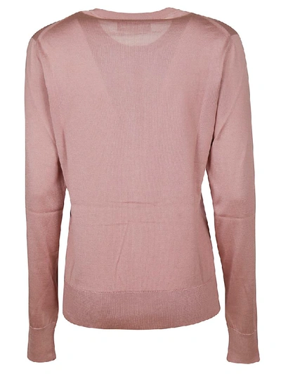 Shop Dolce & Gabbana Flower Embellished Cardigan In Pink