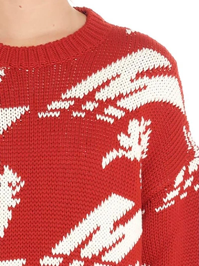 Shop Msgm Sweater In Red