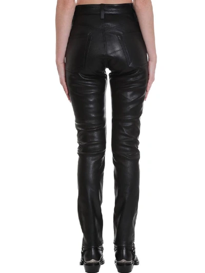 Shop Balenciaga Pants In Black Leather