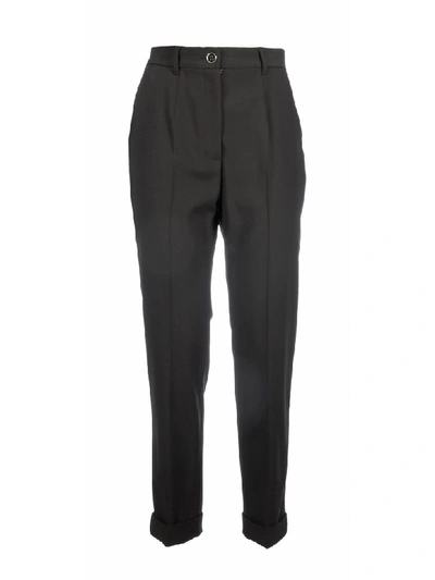 Shop Dolce & Gabbana Wool Cropped Pants/lana In Black