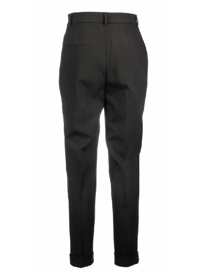 Shop Dolce & Gabbana Wool Cropped Pants/lana In Black