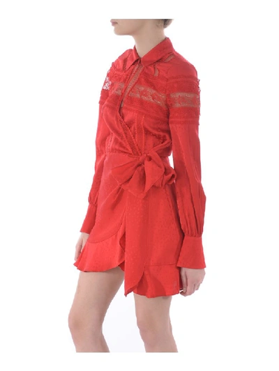 Shop Self-portrait Dress In Rosso