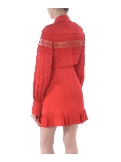 Shop Self-portrait Dress In Rosso