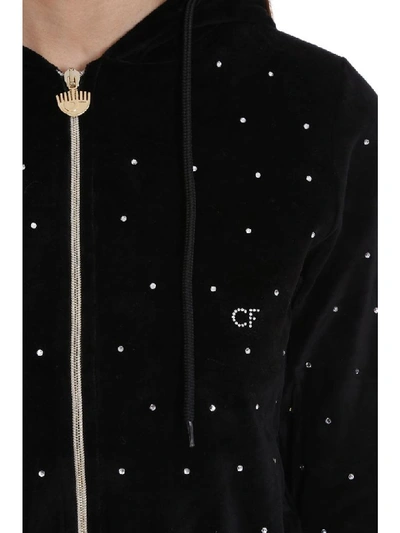 Shop Chiara Ferragni Sweatshirt In Black Chenille