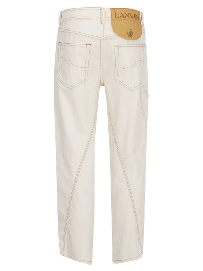 Shop Lanvin Jeans In Cream