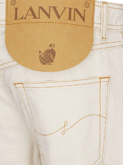 Shop Lanvin Jeans In Cream
