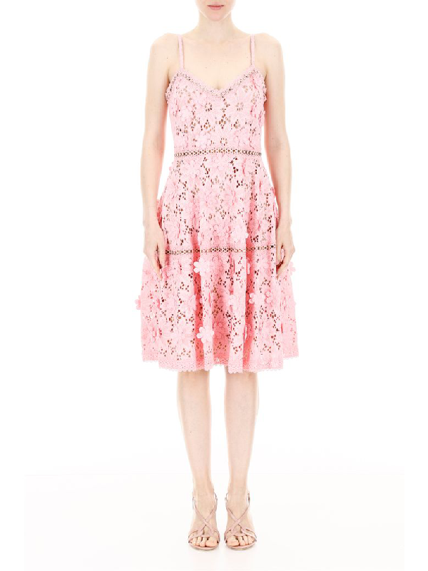 michael kors pink lace dress
