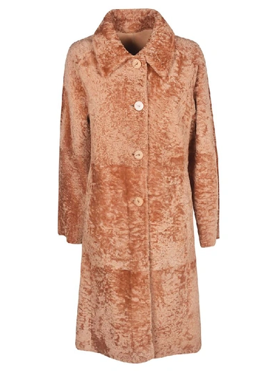 Shop Drome Long Buttoned Coat In Brown