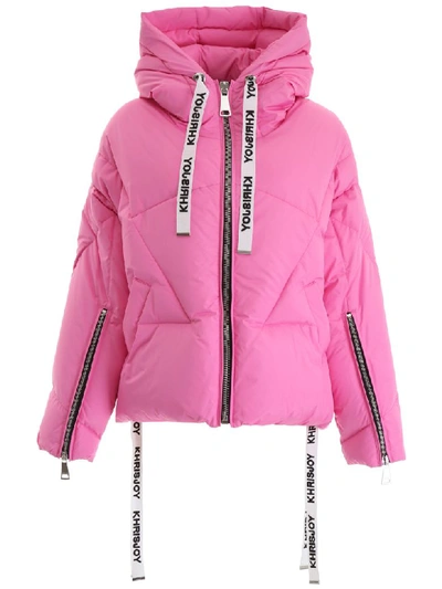 Shop Khrisjoy Khris Puffer Jacket In Fuchsia (fuchsia)