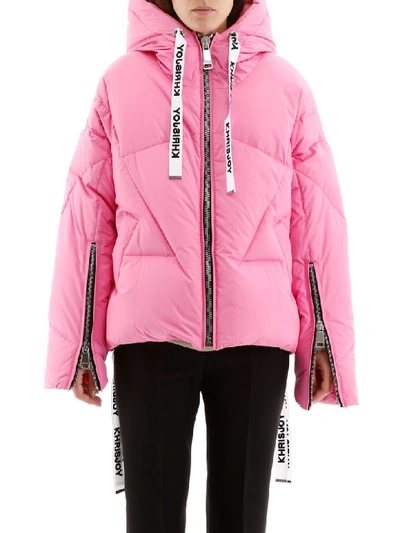 Shop Khrisjoy Khris Puffer Jacket In Fuchsia (fuchsia)