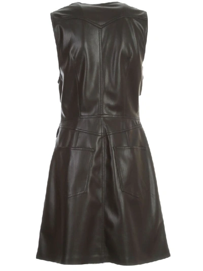 Shop Nanushka Menphi Dress W/s Faux Leather In Black