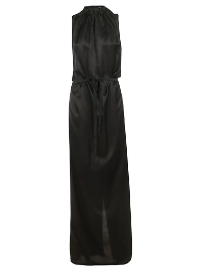 Shop Ann Demeulemeester Long Sleeveless Dress In Black