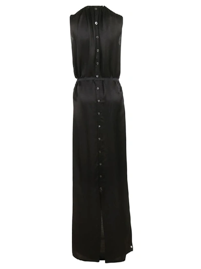 Shop Ann Demeulemeester Long Sleeveless Dress In Black