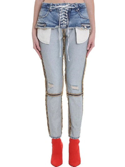 Shop Ben Taverniti Unravel Project Jeans In Cyan Denim