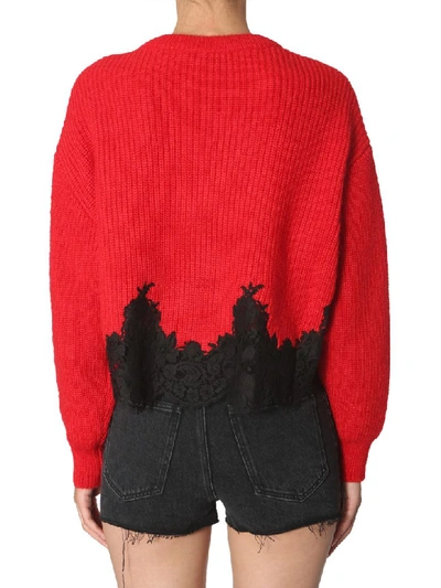 Shop Givenchy Crew Neck Knit In Rosso