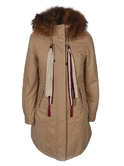 Shop Alessandra Chamonix Coat In Berige/amber