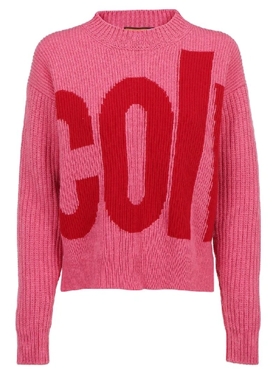 Colville Logo-intarsia Wool Sweater In Pink/red