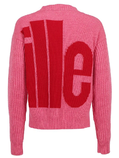Colville Logo-intarsia Wool Sweater In Pink/red