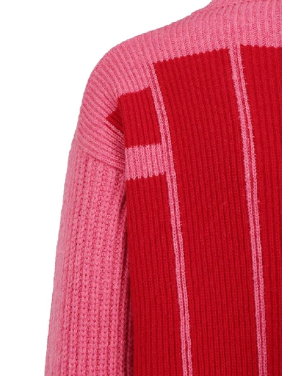 Colville Logo-intarsia Wool Sweater In Pink/red