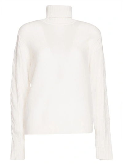 Shop Max Mara Turtleneck Formia Sweater In Bianco