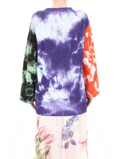 Shop Msgm Tie-dye Pullover In Multicolor (purple)