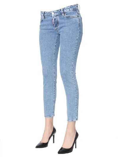 Shop Dsquared2 Jennifer Cropped Jeans In Blu