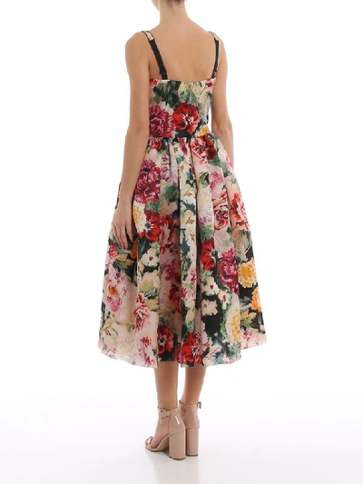 Shop Dolce & Gabbana Floral Print Dress In Papaveri/fiori F.nero