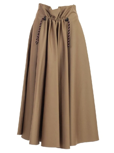 Shop Golden Goose Skirt A Line In Taupe